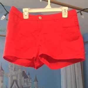 Red H&M shorts